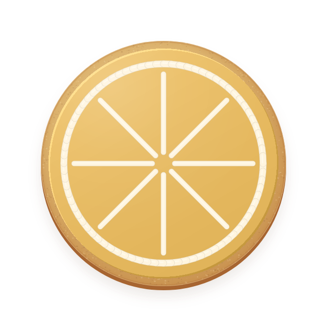 A sunny citrus cookie